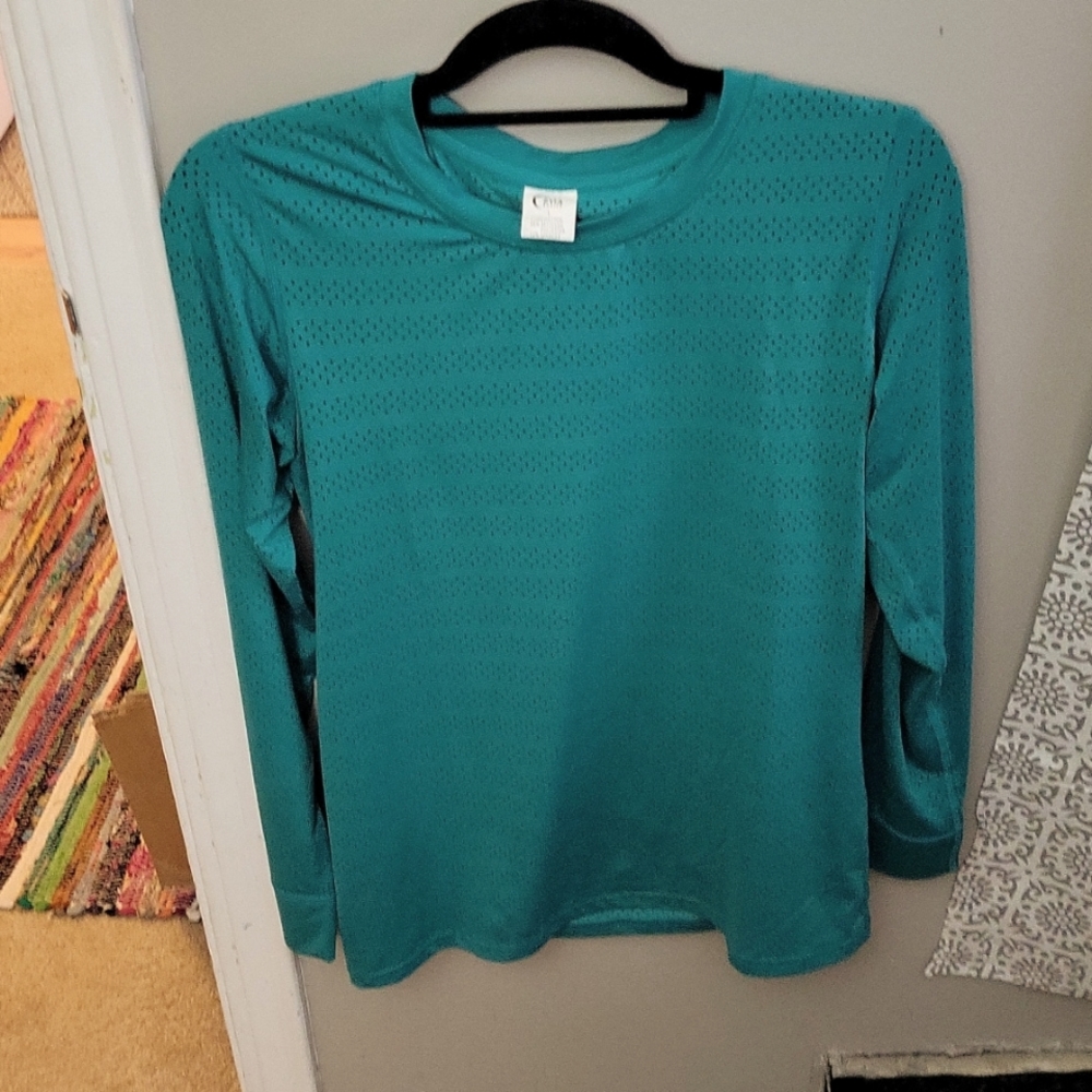 Zyia Teal Long Sleeve Chill Top